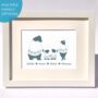 Personalised Bear Family In Jumpers Print, thumbnail 1 of 7