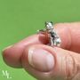 Sterling Silver Sitting Cat Charm, thumbnail 1 of 5