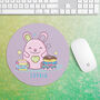 Kawaii Hamster Donuts Mouse Mat Personalised, thumbnail 2 of 3