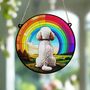 Poodle Rainbow Bridge Stained Glass Effect Suncatcher, thumbnail 6 of 7