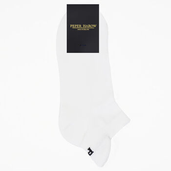 Organic White And Polka White Men's Trainer Socks, 2 of 8
