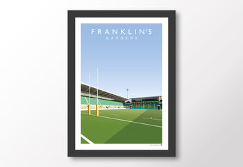 Franklin's Gardens Northampton Saints Rugby Poster, 8 of 8