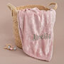 Personalised Dusty Pink Floral Blanket, thumbnail 1 of 6