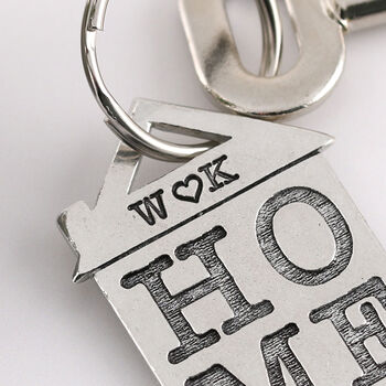 Home Couples New Home Housewarming Present Keyring, 4 of 9