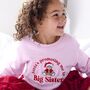 Santa's Promoting Me To Big Brother/Big Sister Embroidered Bear Sweatshirt Jumper, thumbnail 3 of 8