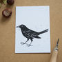 Blackbird Lino Print, thumbnail 2 of 3
