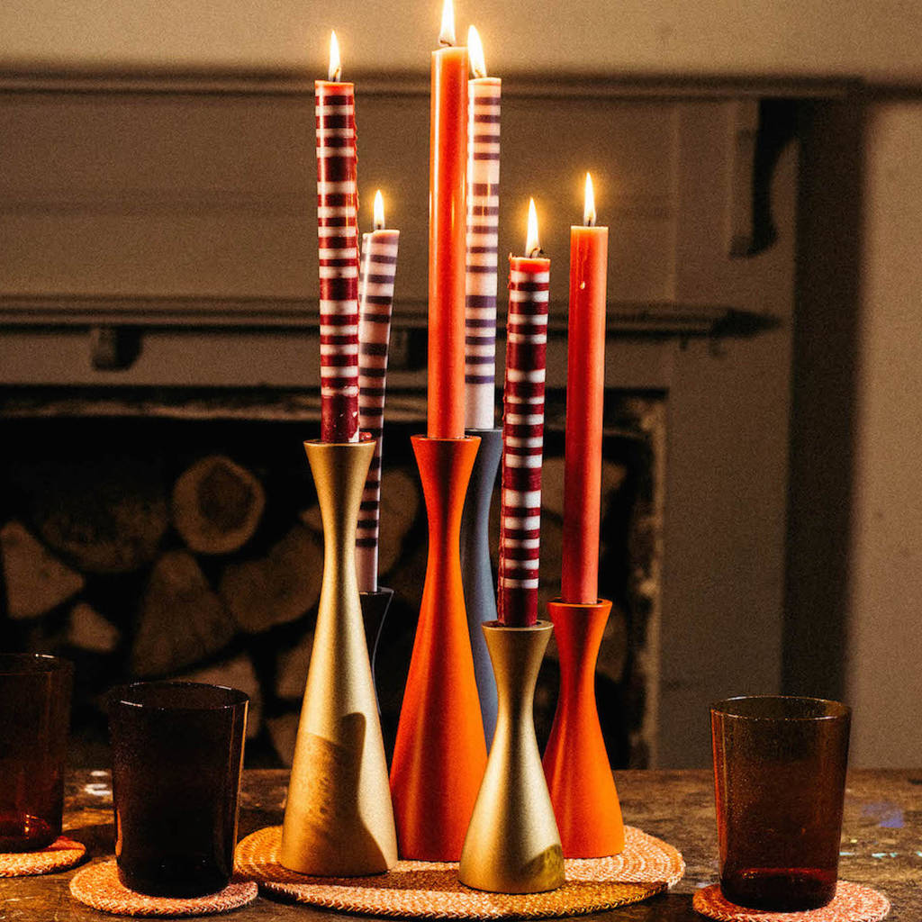 solid eco dinner candles by british colour standard