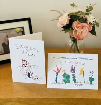 Personalised Greetings Card With Child's Drawing, 7 of 7