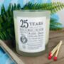 Personalised 25th Anniversary Years And Counting Candle, thumbnail 2 of 11