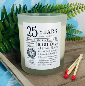 Personalised 25th Anniversary Years And Counting Candle, 2 of 11