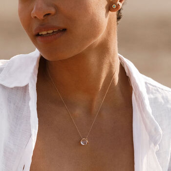 April Quartz Fine Cord Birthstone Necklace, 4 of 6