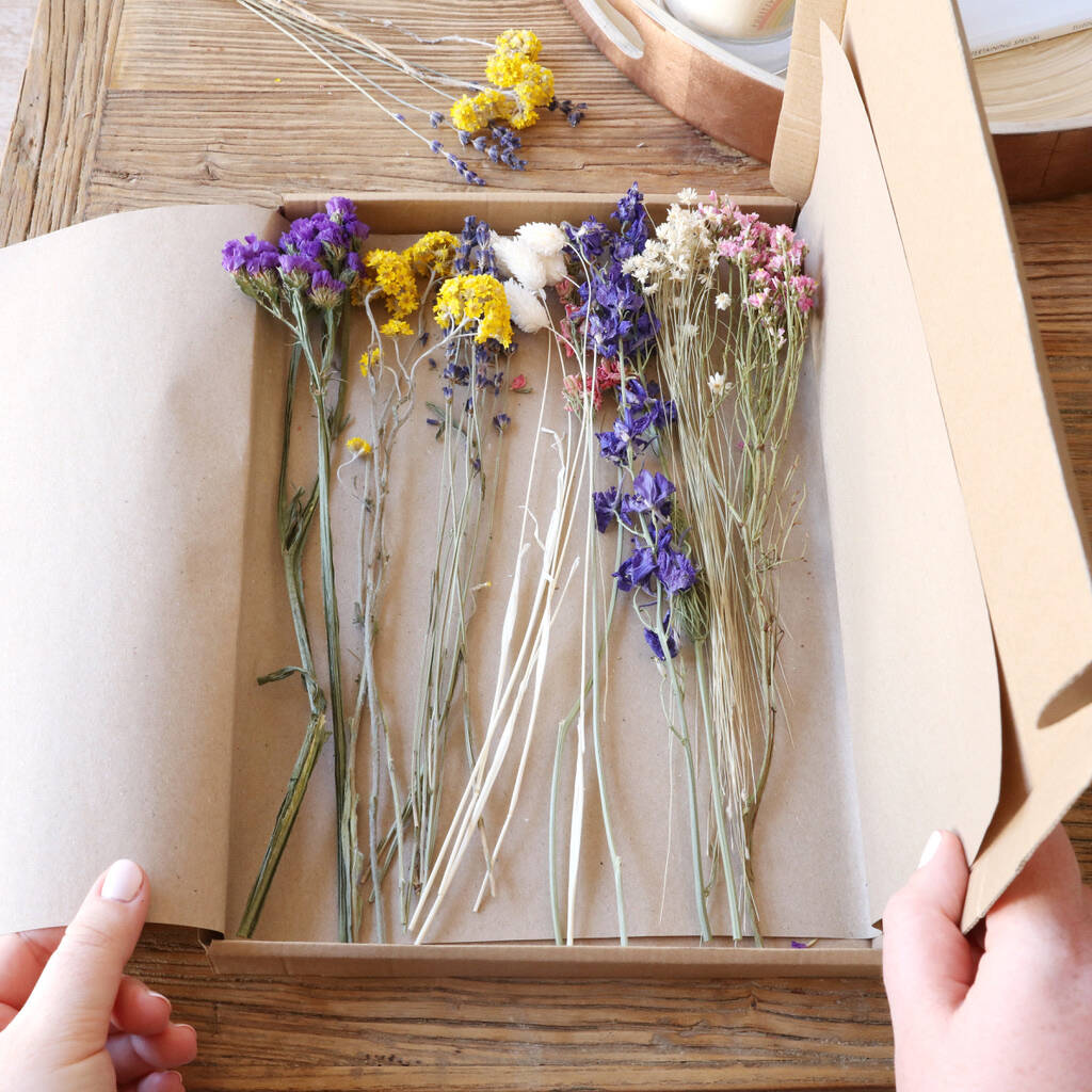 Wilderflower Bright Cut Dried Flowers Letterbox Gift By Lisa Angel