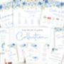 Blue Floral Wedding Table Numbers, thumbnail 4 of 4