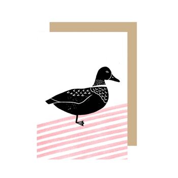 Duck Lino Card, 2 of 2