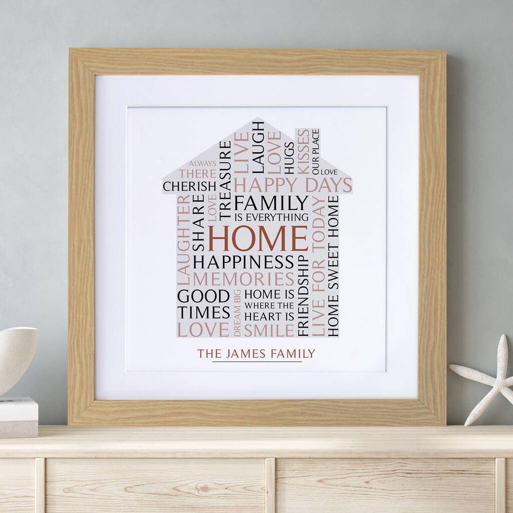 Personalised Home Typographic Art By Cherry Pete | notonthehighstreet.com