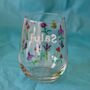 Hand Painted Botanical Salut Stemless Glass, thumbnail 5 of 5