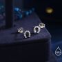 Sterling Silver Extra Tiny Horseshoe Stud Earrings, thumbnail 6 of 12