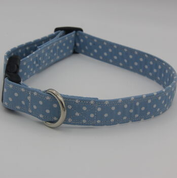 Light Blue Polkadot Dog Collar, 5 of 12
