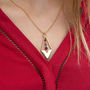Gold Plated Family Birthstone Pendulum Necklace, thumbnail 3 of 12