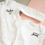 New Baby Announcment Personalised Bodysuit, thumbnail 1 of 9