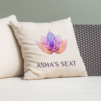 Personalised Colourful Lotus Cushion Cover, 2 of 3