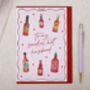 Hot Sauce Valentines Day Card For Husband In Spicy Pink Design, thumbnail 1 of 3