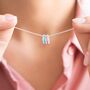 Family Birthstone Ring Personalised Slider Necklace, thumbnail 2 of 9