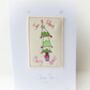Personalised, Embroidered Christmas Tree Card, thumbnail 9 of 10