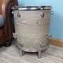 Real Drum Table Large Wood Grain, Chrome, Man Cave, Drummer, Upcycled, thumbnail 10 of 11