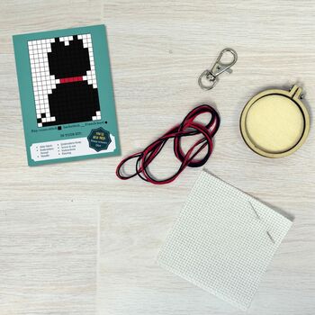 Home Is Where The Cat Is Mini Matchbox Cross Stitch Kit, 5 of 12