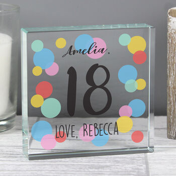 Birthday Confetti Personalised Crystal Token, 4 of 6
