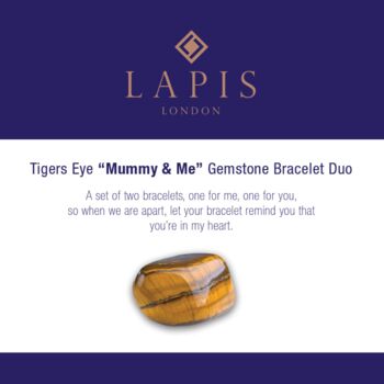 Tiger's Eye 'Mummy And Me' Gemstone Bracelet Set, 3 of 4