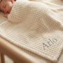 Personalised Beige Wafer Baby Wrap, thumbnail 3 of 6