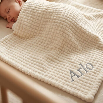 Personalised Beige Wafer Baby Wrap, 3 of 6