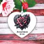 Personalised Gothic Heart Rose Love Decoration, thumbnail 1 of 2