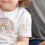 Personalised Modern Rainbow Kids T Shirt, thumbnail 5 of 5