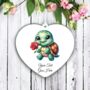 Personalised Cute Rose Animal Turtle Decoration, thumbnail 2 of 2
