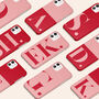 Red And Pink Personalised Phone Case, thumbnail 2 of 9