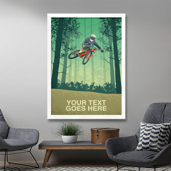 Personalised Mountain Bike Trail Jump Poster, 3 of 6