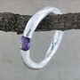 Sterling Silver Amethyst Ring, thumbnail 2 of 4