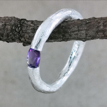 Sterling Silver Amethyst Ring, 2 of 4