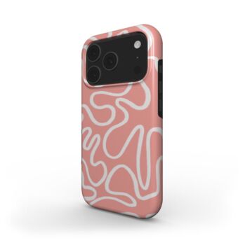 Abstract Lines In Pink Tough Phone Case, 2 of 3