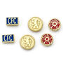Chelsea Football Club Set Of Three Stud Earrings, thumbnail 1 of 2