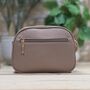 Triple Zip Cross Body Bag In Khaki, thumbnail 3 of 4