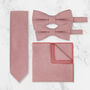 Wedding Handmade 100% Cotton Suede Tie In Pink, thumbnail 1 of 8