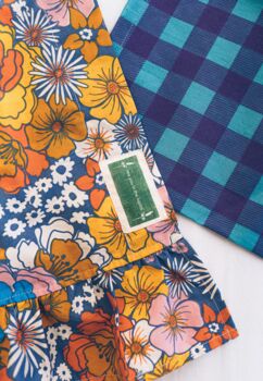 Vintage Floral Organic Cotton King Flat Sheet, 4 of 6