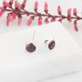 Sterling Silver January Birthstone Stud Earrings Garnet, thumbnail 3 of 5