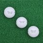 Three Branded Golf Balls Personalised With ''.. ..'S Lucky Ball!'', thumbnail 3 of 6