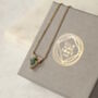 Art Deco Moss Agate Kite Necklace, thumbnail 4 of 9