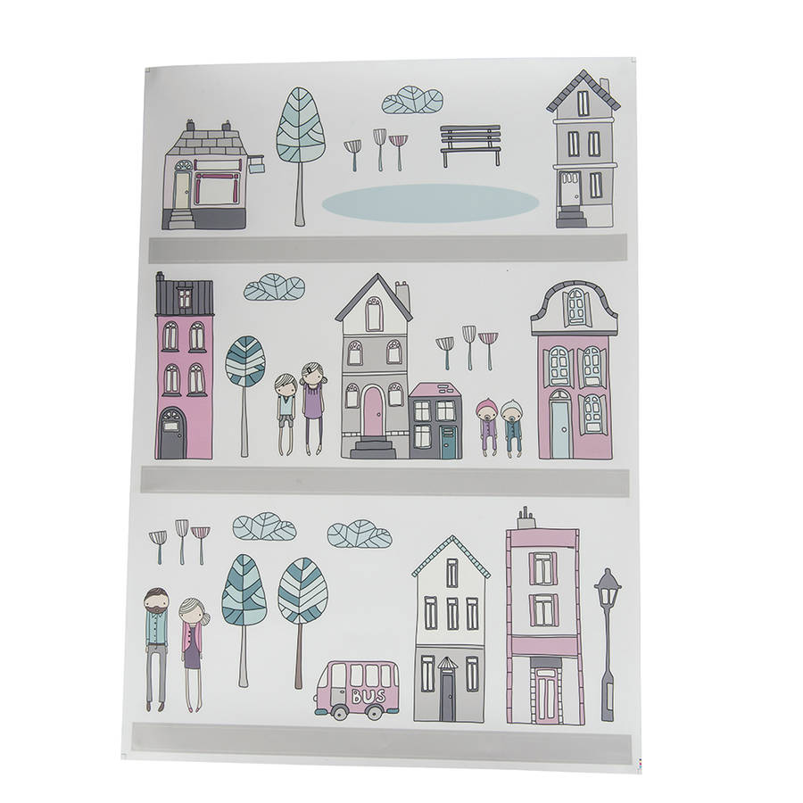 Village Design Wall Sticker By Rocket and Fox